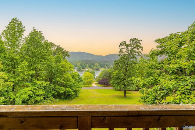 property view of mountains with a water view