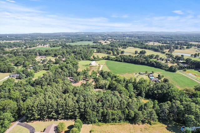 bird's eye view featuring a rural view