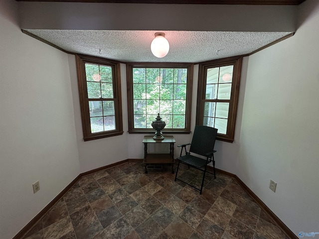2008 Oakleaf Ln, Arab, AL 35016 - living area featuring baseboards, stone finish flooring, and a textured ceiling