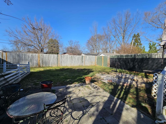 view of patio / terrace featuring a fenced backyard