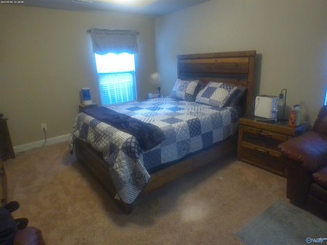 view of carpeted bedroom