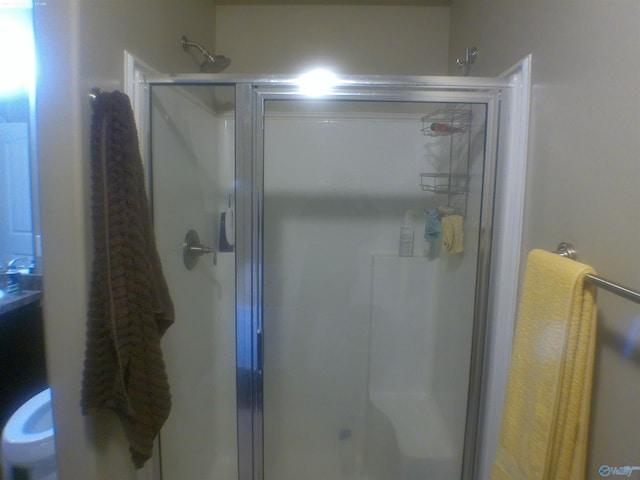 bathroom with an enclosed shower