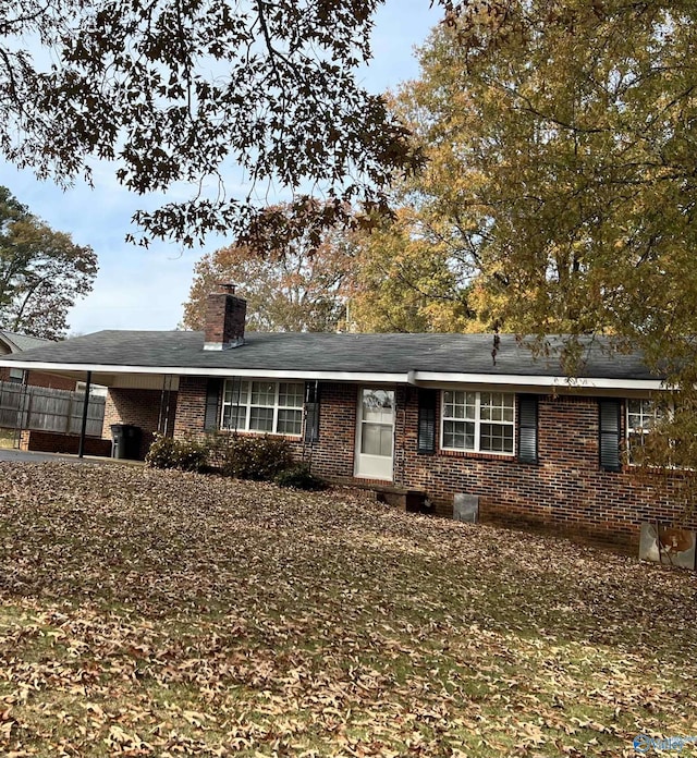 view of ranch-style home