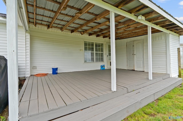 view of wooden terrace