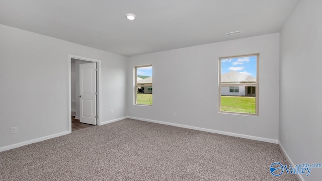 carpeted empty room featuring a healthy amount of sunlight