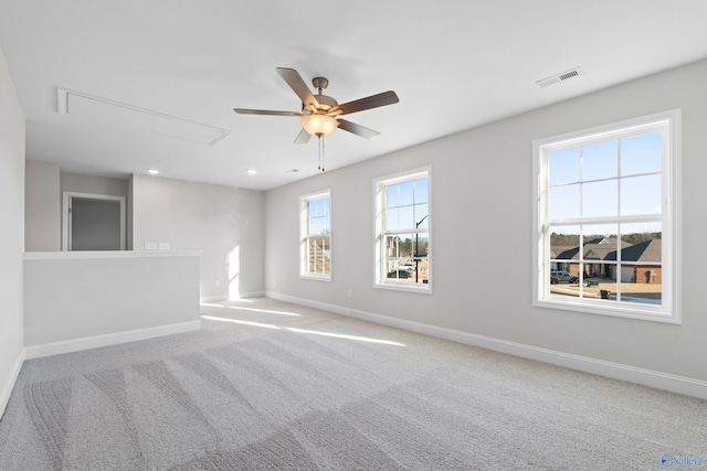 2159 Dawson Ln NE, Cullman, AL 35058 - empty room featuring baseboards, attic access, visible vents, and carpet flooring