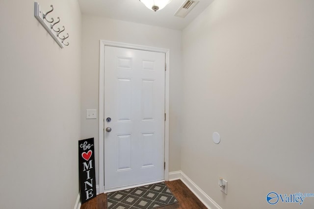 entryway featuring dark hardwood / wood-style floors