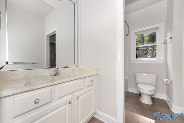 118 Conservancy Dr, Madison, AL 35758 - bathroom with vanity, tile patterned floors, and shower / bathtub combination