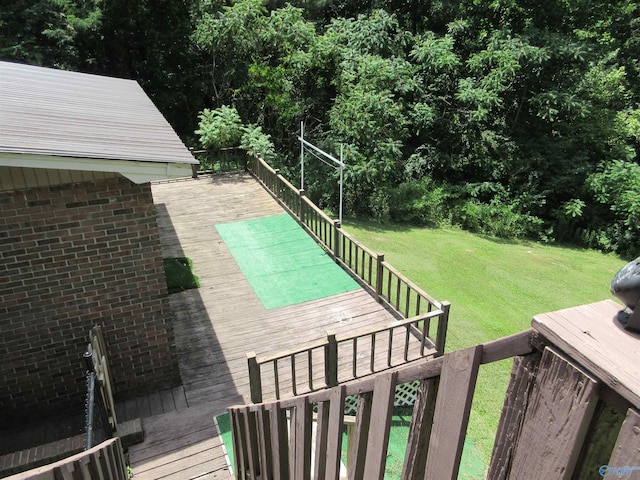 109 Colonial Dr, Scottsboro, AL 35768 - view of yard featuring a deck