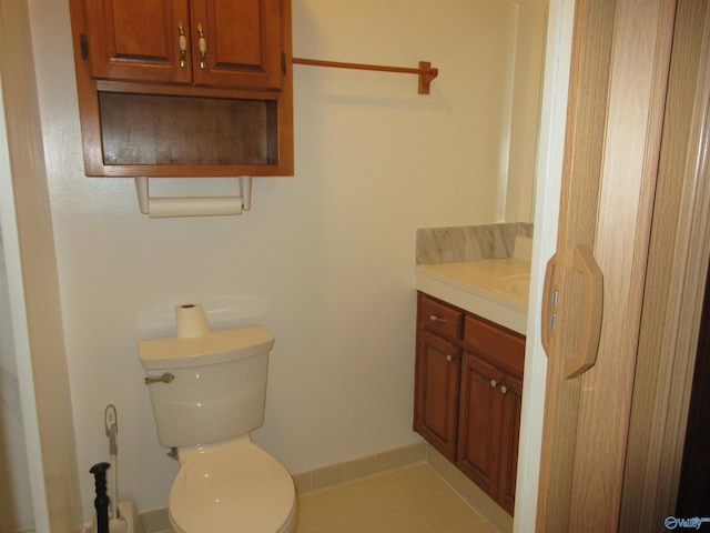 109 Colonial Dr, Scottsboro, AL 35768 - half bath with vanity, toilet, and tile patterned floors
