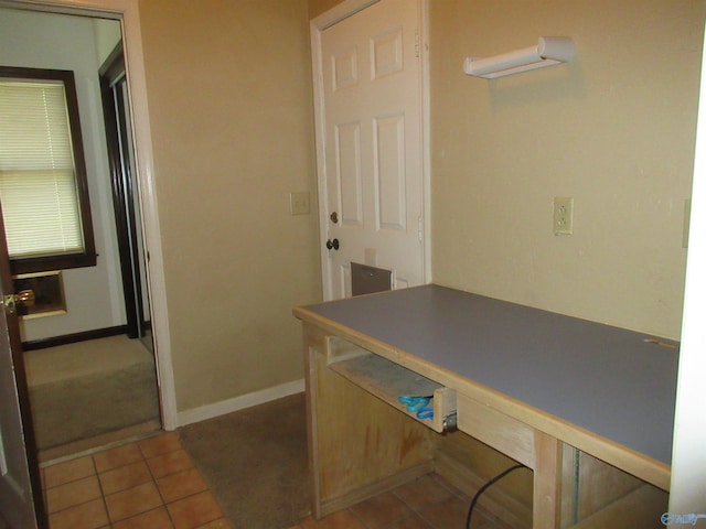 109 Colonial Dr, Scottsboro, AL 35768 - office area featuring baseboards and dark tile patterned flooring