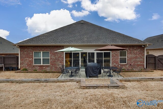 back of house featuring a patio