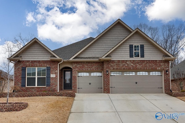 craftsman-style house with a garage