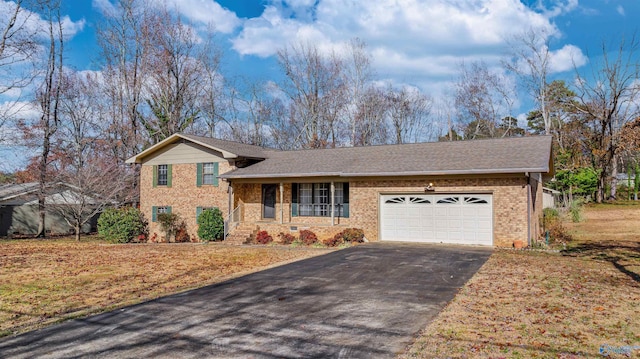 tri-level home with a garage