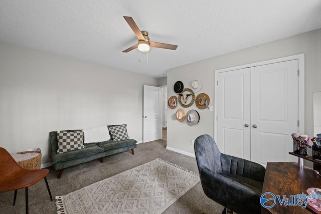 713 Rabbittown Rd, Glencoe, AL 35905 - carpeted office space with a ceiling fan and baseboards