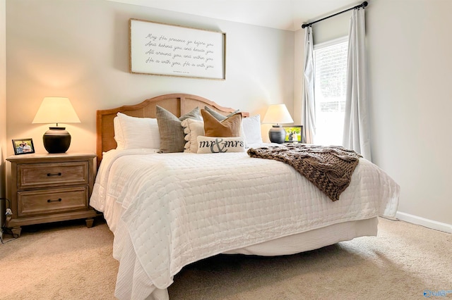 view of carpeted bedroom