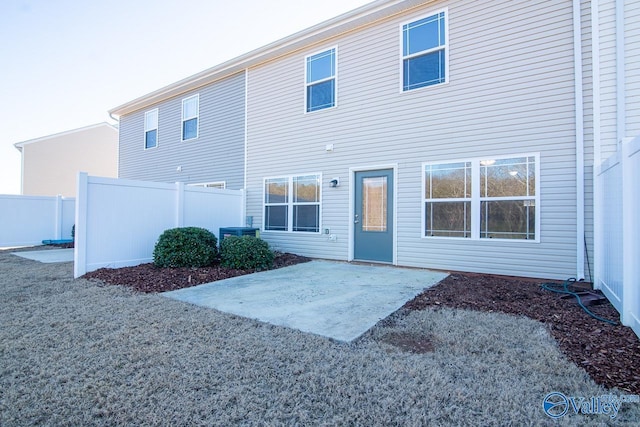 rear view of house with a patio area