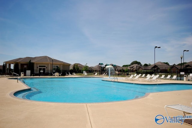 view of pool with a patio area