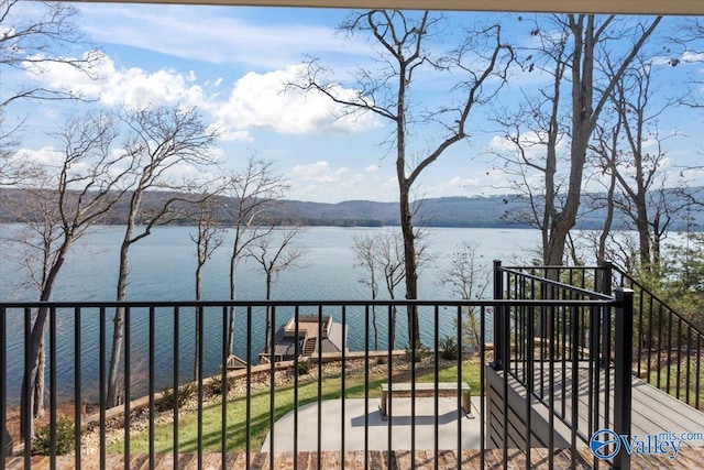 view of water feature featuring a mountain view