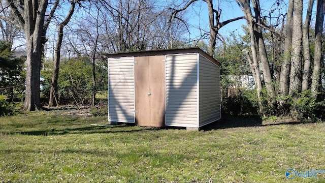 view of shed