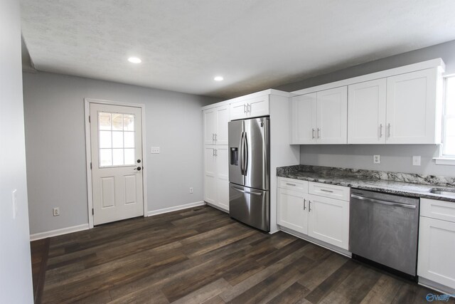 3790 Christopher Ave, Southside, AL 35907 - kitchen with a wealth of natural light, stone countertops, stainless steel appliances, and dark wood finished floors