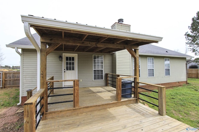 3790 Christopher Ave, Southside, AL 35907 - deck with fence