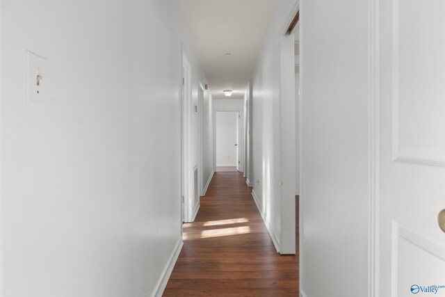 3000 Eolyne Kelly Way NE, Huntsville, AL 35811 - hallway with dark wood-style flooring and baseboards