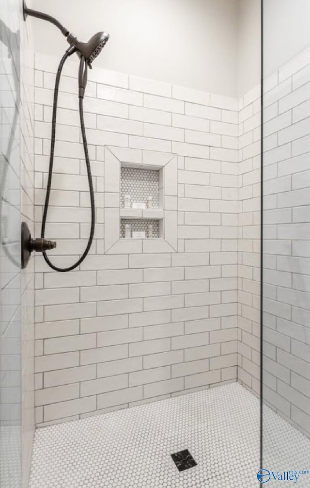 full bathroom with tiled shower