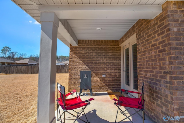 view of patio / terrace with fence