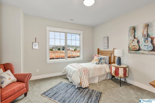 view of carpeted bedroom