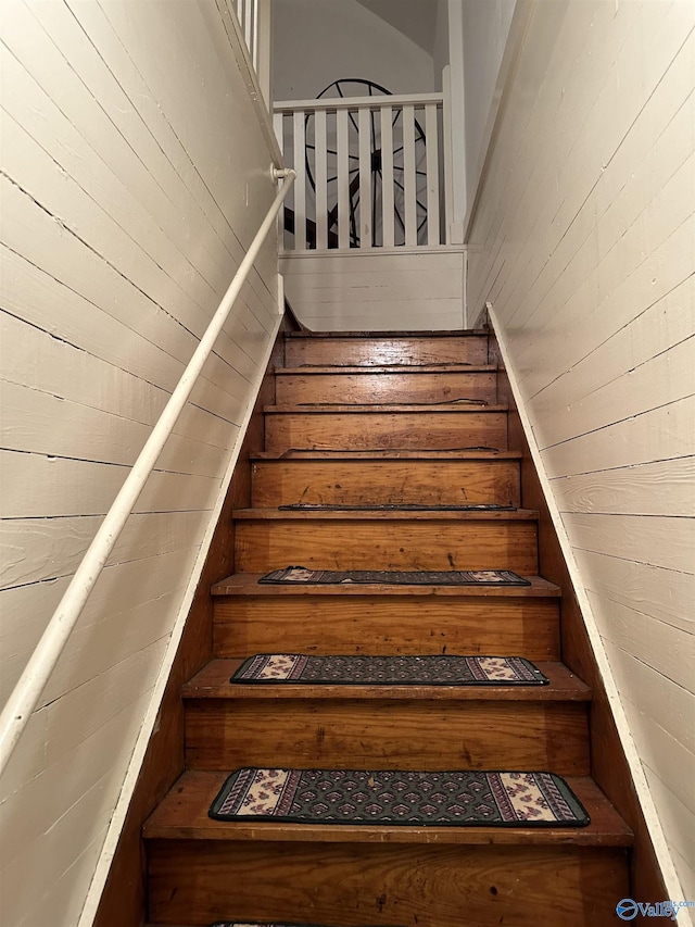 view of stairway