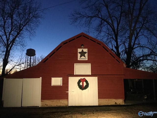 view of barn