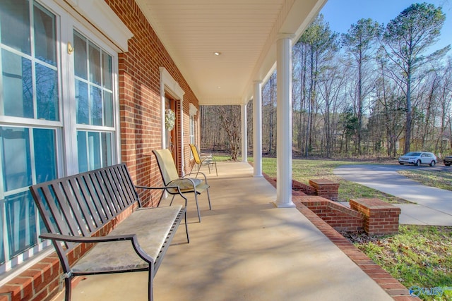 view of patio with covered porch