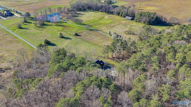drone / aerial view featuring a rural view