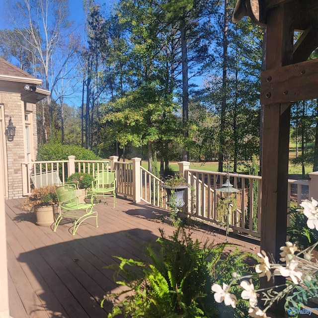 view of wooden deck