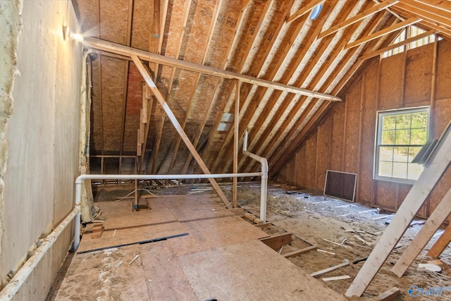 view of attic