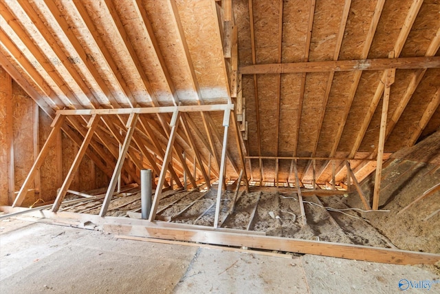 view of attic