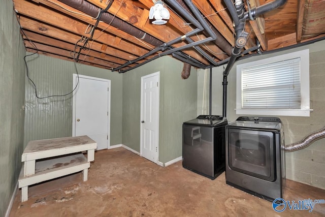 washroom featuring separate washer and dryer