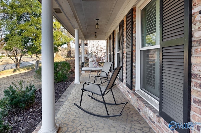 view of patio / terrace featuring covered porch