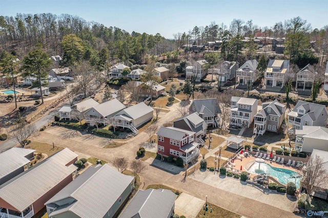 aerial view featuring a residential view