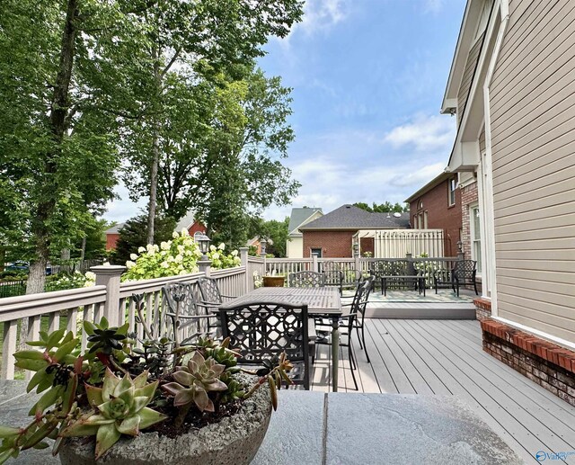 3205 Germantown Pl, Decatur, AL 35603 - wooden deck with outdoor dining space