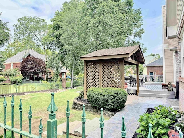 3205 Germantown Pl, Decatur, AL 35603 - view of yard with a deck