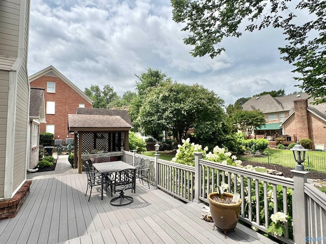 3205 Germantown Pl, Decatur, AL 35603 - wooden terrace featuring outdoor dining area