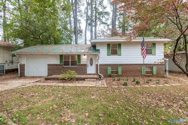 tri-level home featuring a garage