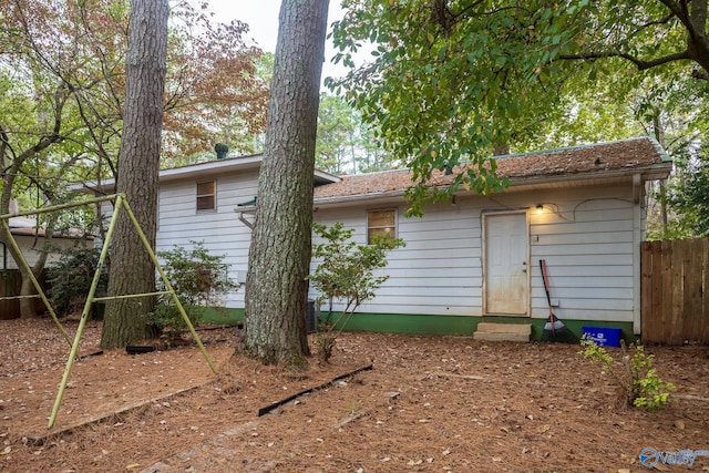 view of back of property