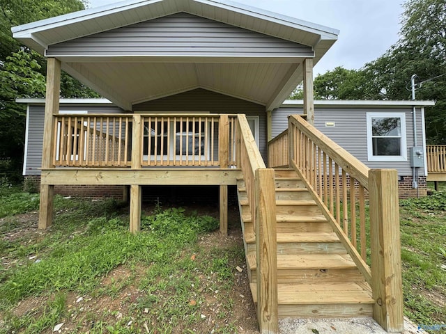 1101 Mcdonald St, Fayetteville, TN 37334 - property entrance with a deck