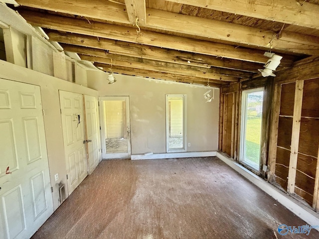 view of spare room