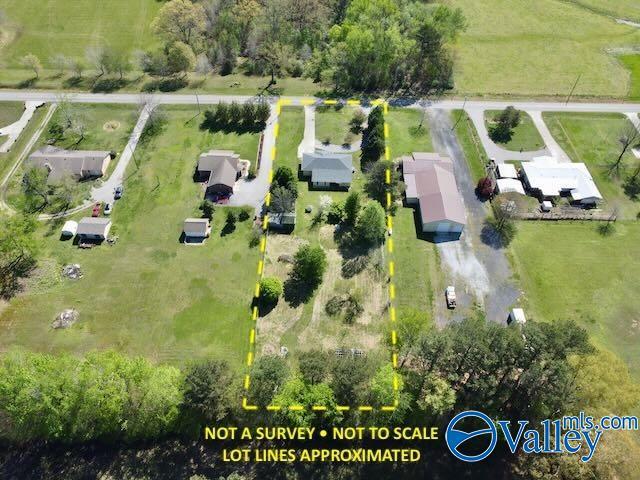 drone / aerial view with a rural view
