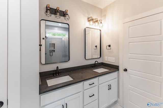 1201 Halsey Ave, Huntsville, AL 35801 - full bath with double vanity and tiled shower