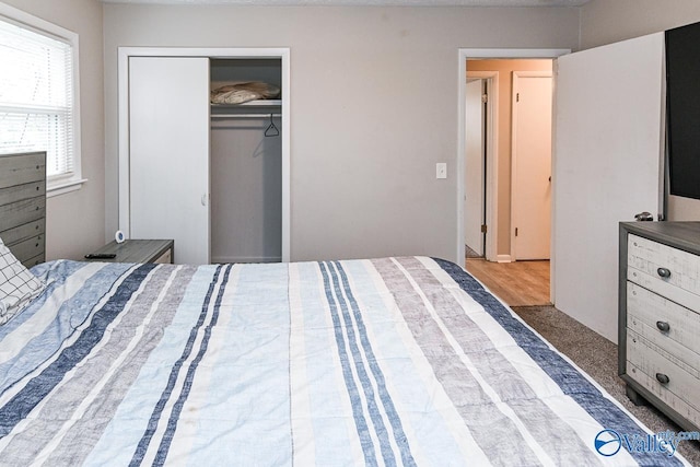 bedroom featuring a closet